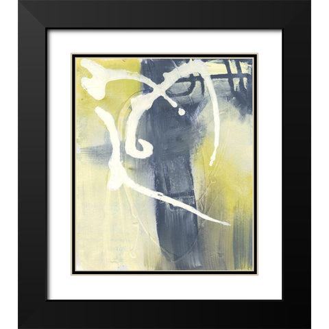 Delightful II Black Modern Wood Framed Art Print with Double Matting by Combs, Joyce