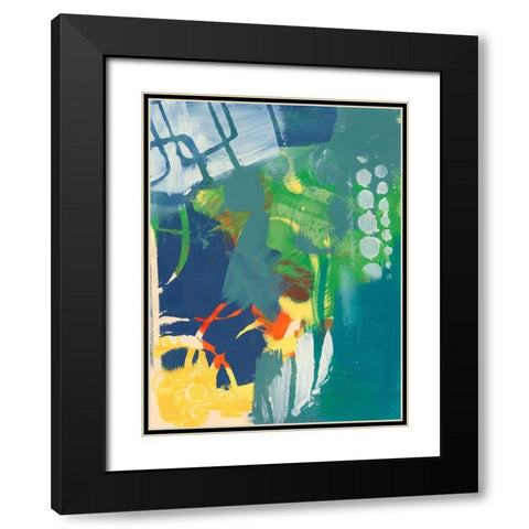 Tropical Graphics III Black Modern Wood Framed Art Print with Double Matting by Combs, Joyce