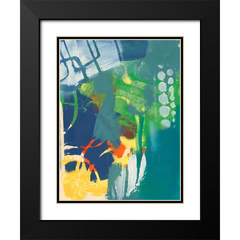 Tropical Graphics III Black Modern Wood Framed Art Print with Double Matting by Combs, Joyce