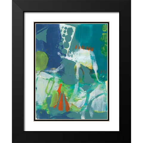 Tropical Graphics IV Black Modern Wood Framed Art Print with Double Matting by Combs, Joyce