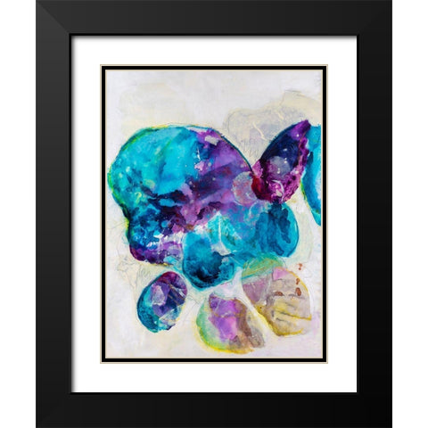 Aegean Dream I Black Modern Wood Framed Art Print with Double Matting by Combs, Joyce