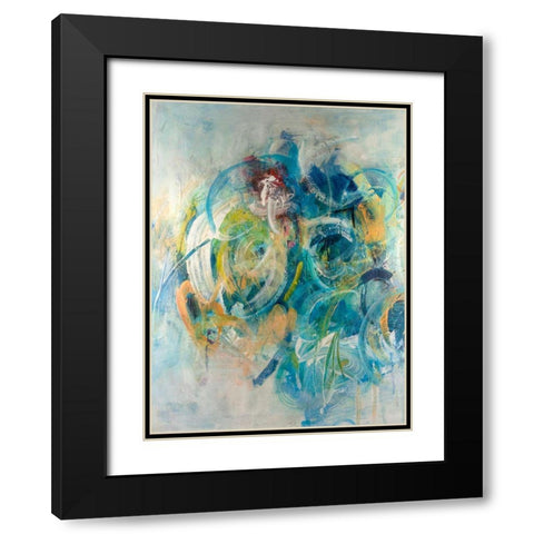 Silent Energy II Black Modern Wood Framed Art Print with Double Matting by Combs, Joyce