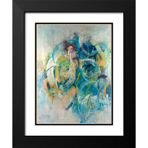 Silent Energy II Black Modern Wood Framed Art Print with Double Matting by Combs, Joyce