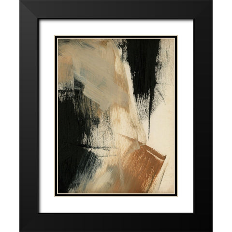 Baked Paintstrokes V Black Modern Wood Framed Art Print with Double Matting by Parker, Jennifer Paxton