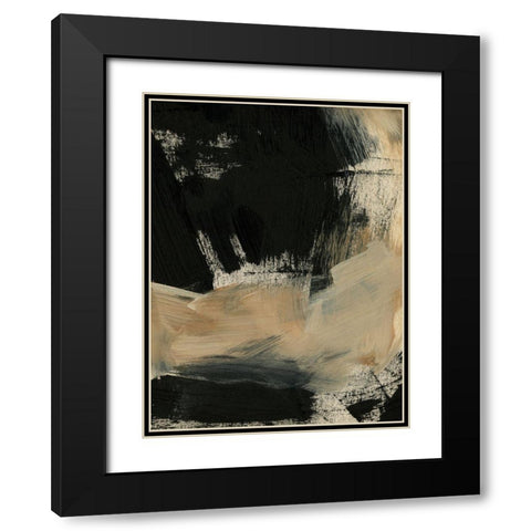 Baked Paintstrokes VI Black Modern Wood Framed Art Print with Double Matting by Parker, Jennifer Paxton