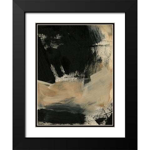 Baked Paintstrokes VI Black Modern Wood Framed Art Print with Double Matting by Parker, Jennifer Paxton