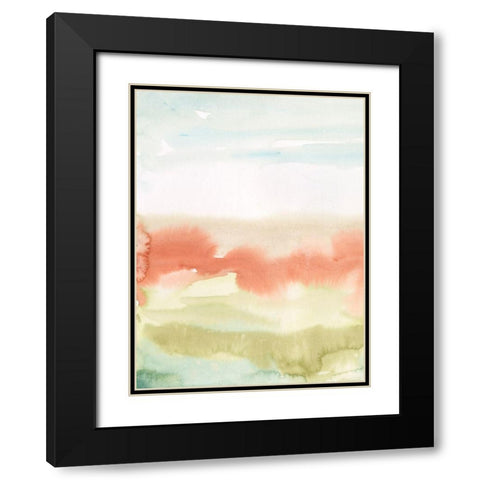 Blushing Sunrise I Black Modern Wood Framed Art Print with Double Matting by Longley, Alicia