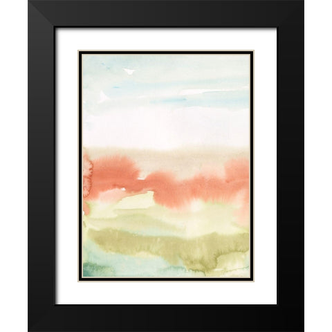 Blushing Sunrise I Black Modern Wood Framed Art Print with Double Matting by Longley, Alicia