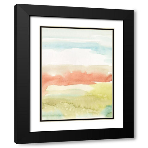 Blushing Sunrise II Black Modern Wood Framed Art Print with Double Matting by Longley, Alicia