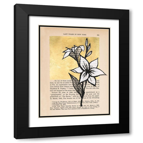 Floral Diary I Black Modern Wood Framed Art Print with Double Matting by Lam, Vanna