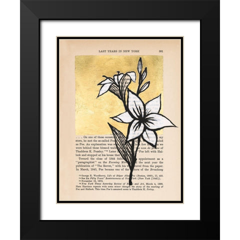 Floral Diary I Black Modern Wood Framed Art Print with Double Matting by Lam, Vanna