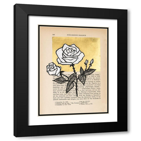 Floral Diary II Black Modern Wood Framed Art Print with Double Matting by Lam, Vanna