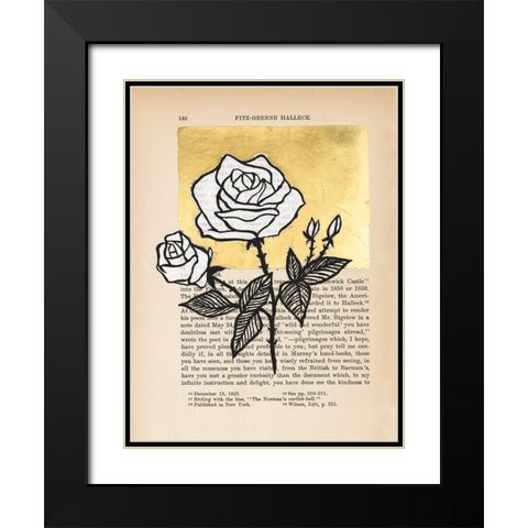 Floral Diary II Black Modern Wood Framed Art Print with Double Matting by Lam, Vanna