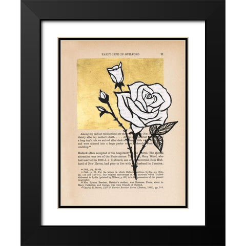 Floral Diary III Black Modern Wood Framed Art Print with Double Matting by Lam, Vanna