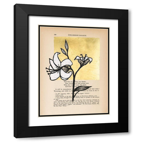 Floral Diary IV Black Modern Wood Framed Art Print with Double Matting by Lam, Vanna