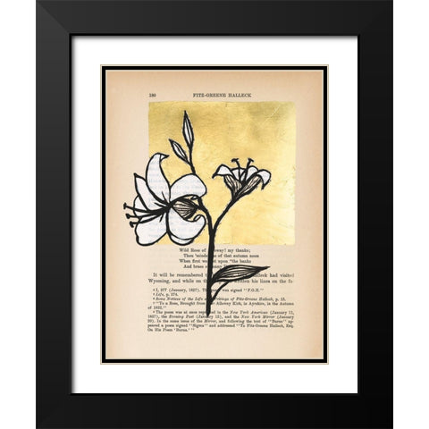 Floral Diary IV Black Modern Wood Framed Art Print with Double Matting by Lam, Vanna