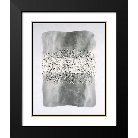 Neoprene II Black Modern Wood Framed Art Print with Double Matting by Lam, Vanna