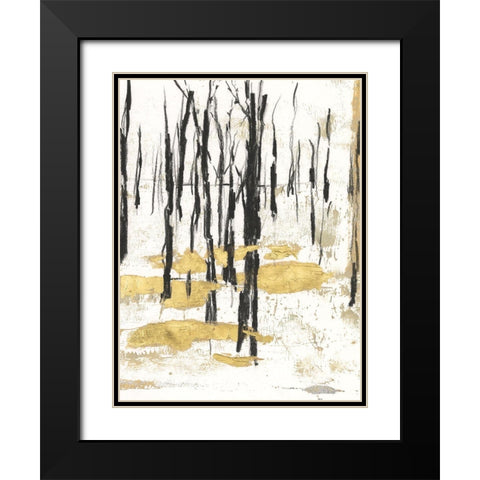 Gilded Winter I Black Modern Wood Framed Art Print with Double Matting by Harper, Ethan