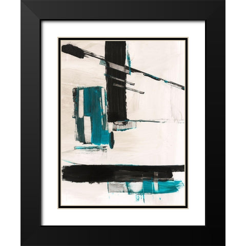 Geometry Notes II Black Modern Wood Framed Art Print with Double Matting by Harper, Ethan