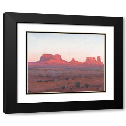 Red Rocks at Dusk II Black Modern Wood Framed Art Print with Double Matting by OToole, Tim