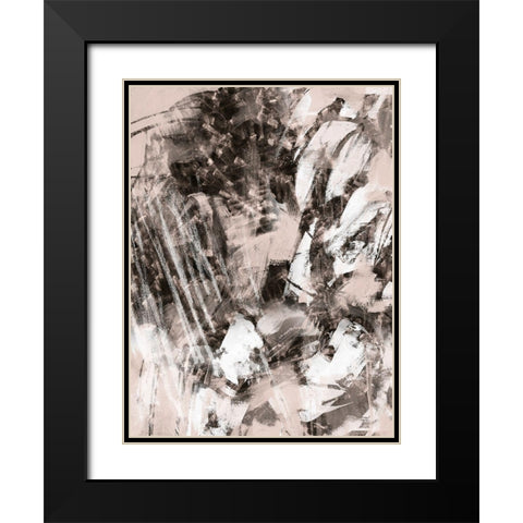 Blush Blackboard I Black Modern Wood Framed Art Print with Double Matting by Vess, June Erica