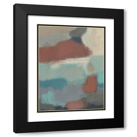 Floating By II Black Modern Wood Framed Art Print with Double Matting by Moore, Regina