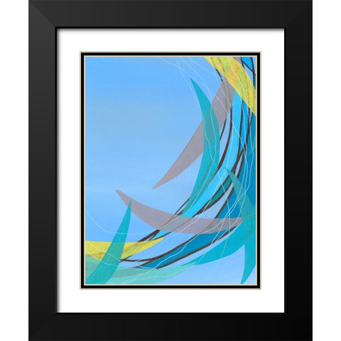 Circulating Flow II Black Modern Wood Framed Art Print with Double Matting by Moore, Regina