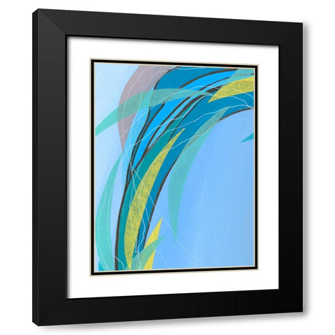 Circulating Flow III Black Modern Wood Framed Art Print with Double Matting by Moore, Regina