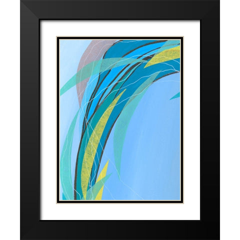 Circulating Flow III Black Modern Wood Framed Art Print with Double Matting by Moore, Regina