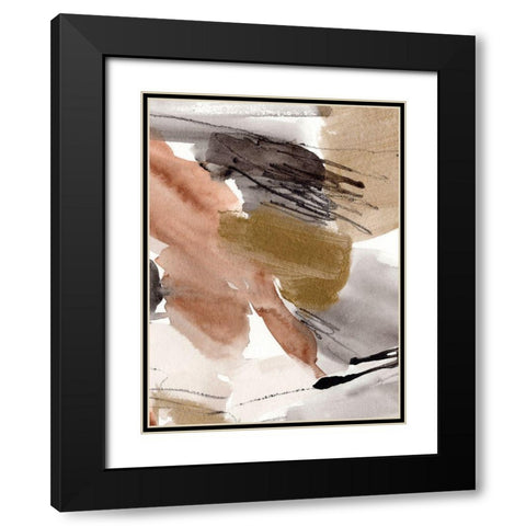 Antique Gold II Black Modern Wood Framed Art Print with Double Matting by Warren, Annie