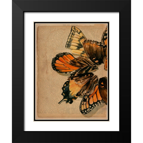 Winged Wreath II Black Modern Wood Framed Art Print with Double Matting by Parker, Jennifer Paxton