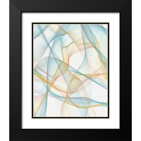 Curves and Waves III Black Modern Wood Framed Art Print with Double Matting by Saunders, Alonzo