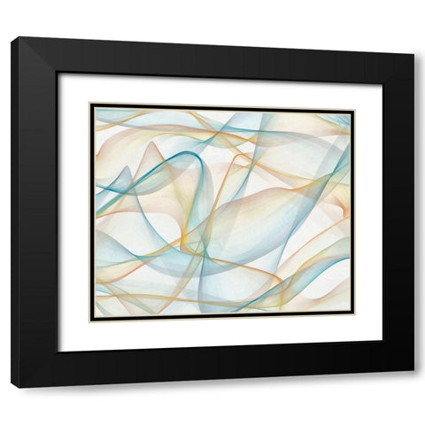 Curves and Waves V Black Modern Wood Framed Art Print with Double Matting by Saunders, Alonzo