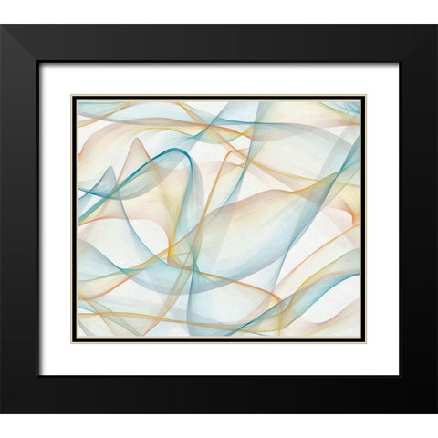 Curves and Waves V Black Modern Wood Framed Art Print with Double Matting by Saunders, Alonzo