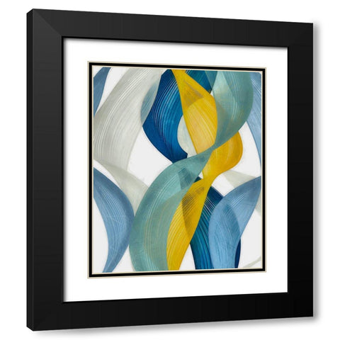 Horizontal Bands II Black Modern Wood Framed Art Print with Double Matting by Saunders, Alonzo