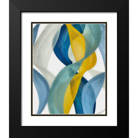Horizontal Bands II Black Modern Wood Framed Art Print with Double Matting by Saunders, Alonzo