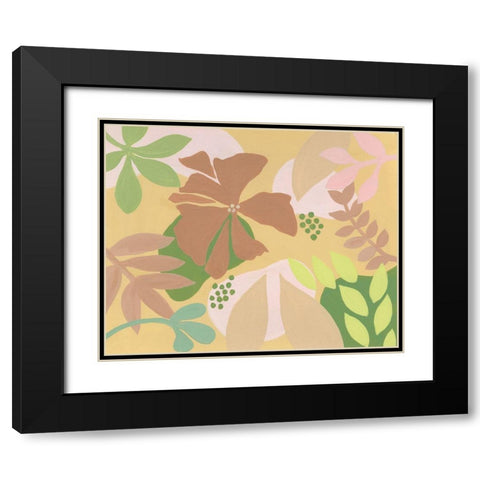 Neutral Blooms IV Black Modern Wood Framed Art Print with Double Matting by Moore, Regina