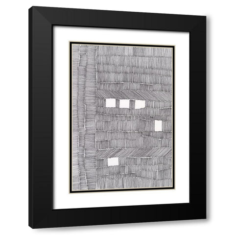 Tedious I Black Modern Wood Framed Art Print with Double Matting by Moore, Regina