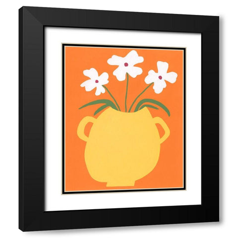 Modern Blooms II Black Modern Wood Framed Art Print with Double Matting by Moore, Regina