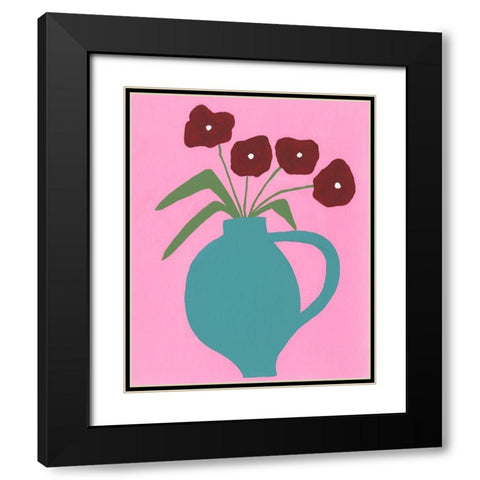 Modern Blooms IV Black Modern Wood Framed Art Print with Double Matting by Moore, Regina