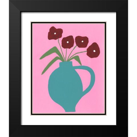 Modern Blooms IV Black Modern Wood Framed Art Print with Double Matting by Moore, Regina