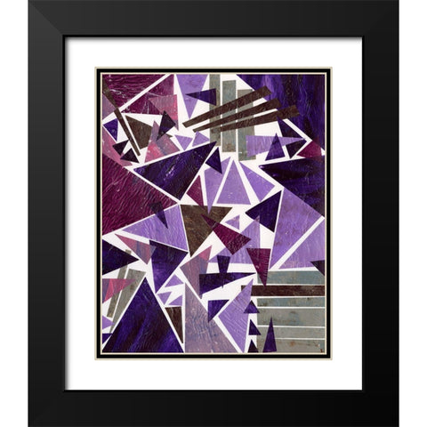 Purple Dream II Black Modern Wood Framed Art Print with Double Matting by Moore, Regina