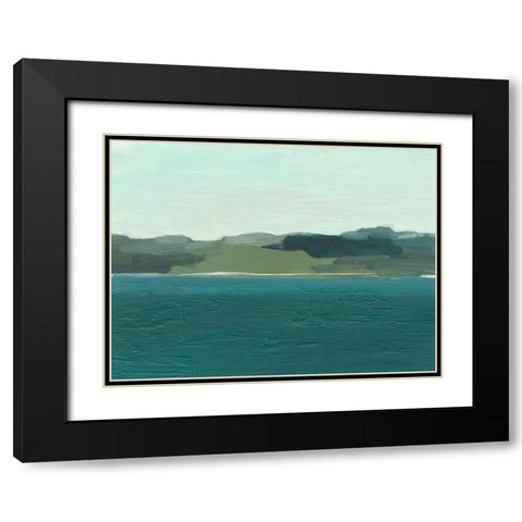 Calming Lake View I Black Modern Wood Framed Art Print with Double Matting by Harper, Ethan
