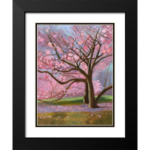 Maggie Black Modern Wood Framed Art Print with Double Matting by Sweetwater