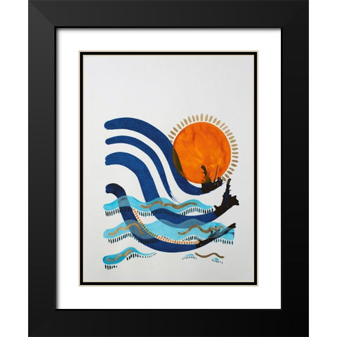 What a Way to Spend the Day Black Modern Wood Framed Art Print with Double Matting by Gianni, Katie