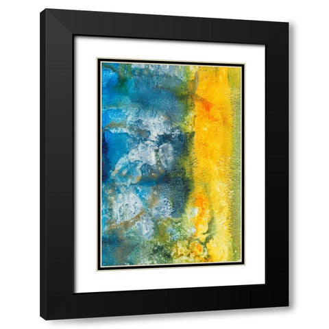 Aquatic Energy II Black Modern Wood Framed Art Print with Double Matting by Combs, Joyce