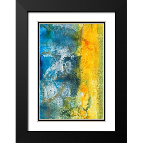 Aquatic Energy II Black Modern Wood Framed Art Print with Double Matting by Combs, Joyce