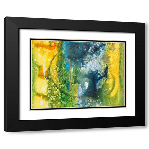 Aquatic Energy III Black Modern Wood Framed Art Print with Double Matting by Combs, Joyce