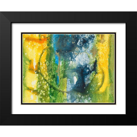 Aquatic Energy III Black Modern Wood Framed Art Print with Double Matting by Combs, Joyce