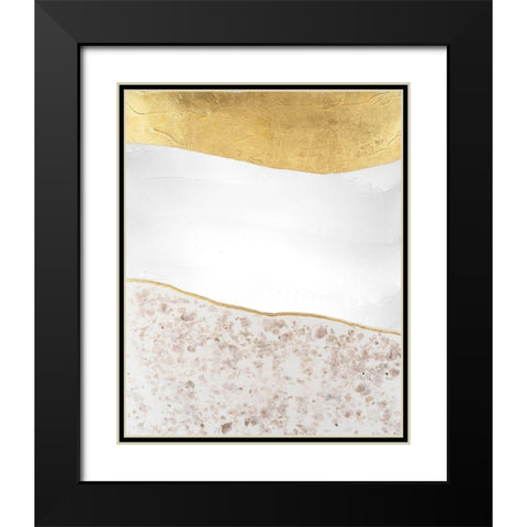 Whitestone I Black Modern Wood Framed Art Print with Double Matting by Lam, Vanna